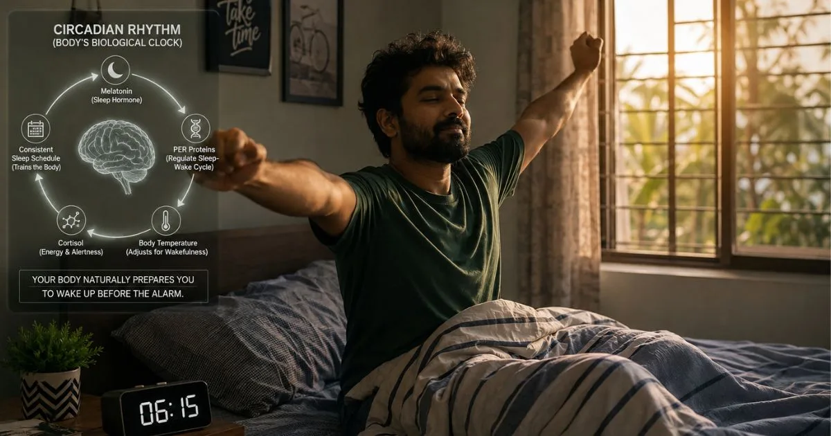 waking up before alarm reason